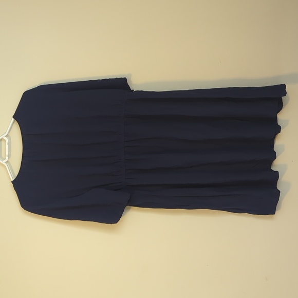 Waist Defined Dark Blue Shirt Dress - Picture 4 of 4